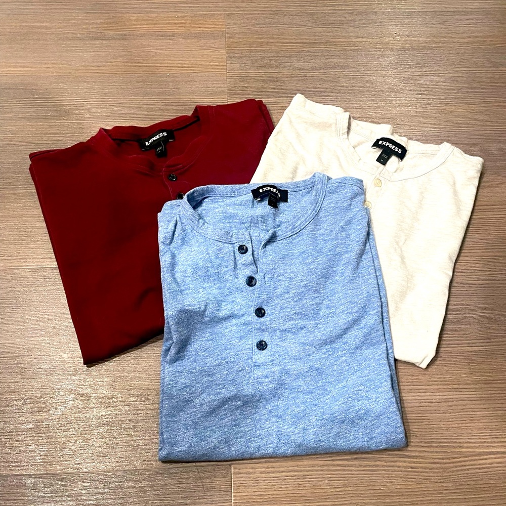 Express Henley shirts
